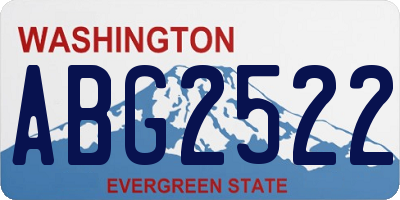 WA license plate ABG2522