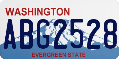 WA license plate ABG2528
