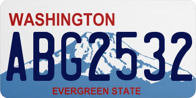 WA license plate ABG2532