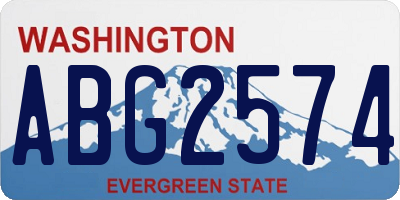 WA license plate ABG2574