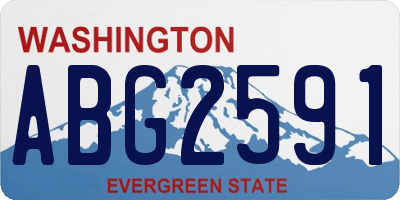 WA license plate ABG2591