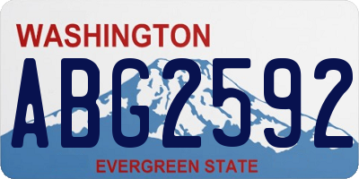 WA license plate ABG2592