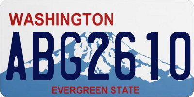 WA license plate ABG2610