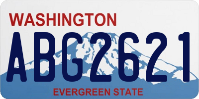 WA license plate ABG2621