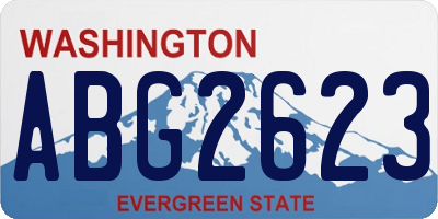 WA license plate ABG2623