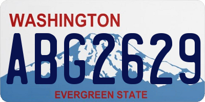 WA license plate ABG2629