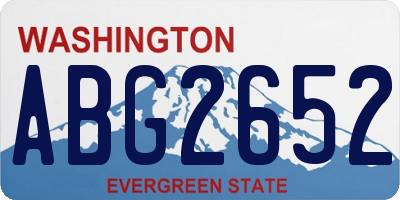 WA license plate ABG2652