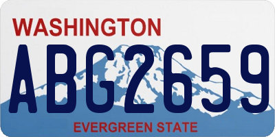 WA license plate ABG2659