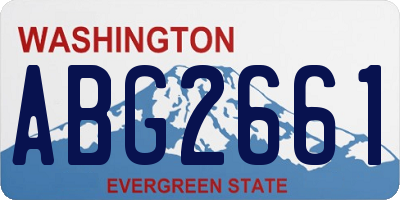 WA license plate ABG2661