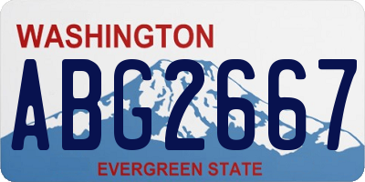WA license plate ABG2667