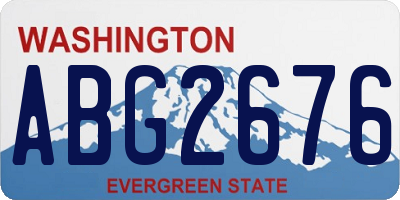 WA license plate ABG2676