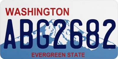 WA license plate ABG2682