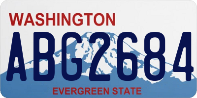 WA license plate ABG2684