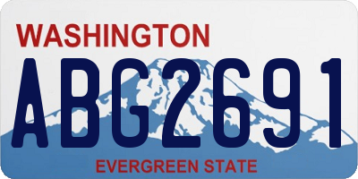 WA license plate ABG2691