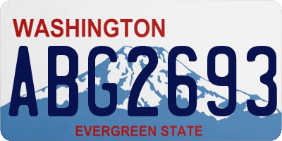 WA license plate ABG2693