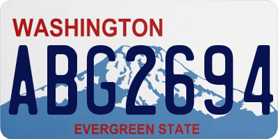WA license plate ABG2694