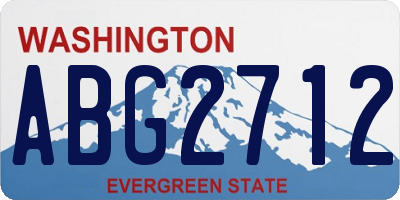 WA license plate ABG2712