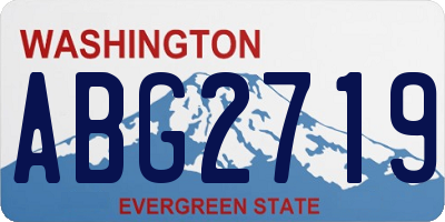 WA license plate ABG2719