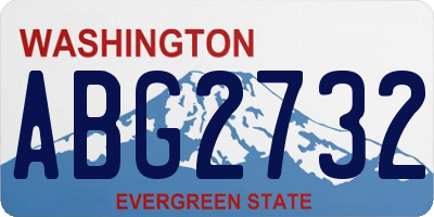 WA license plate ABG2732