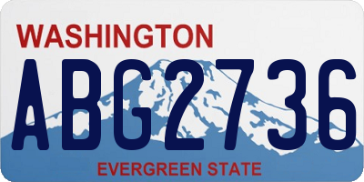 WA license plate ABG2736