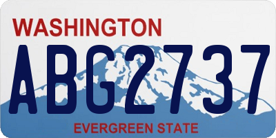WA license plate ABG2737