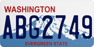 WA license plate ABG2749