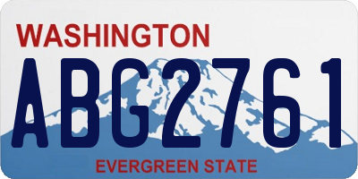WA license plate ABG2761