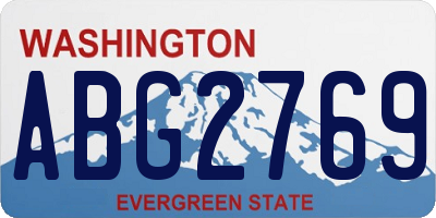 WA license plate ABG2769