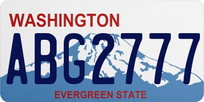 WA license plate ABG2777