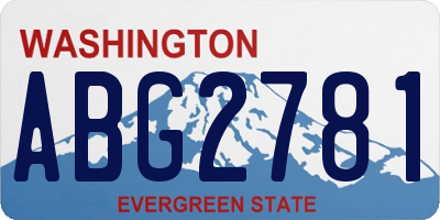 WA license plate ABG2781