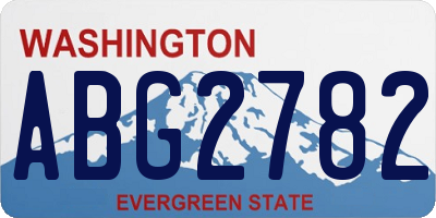 WA license plate ABG2782