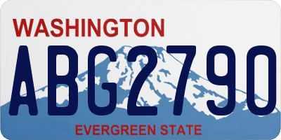 WA license plate ABG2790