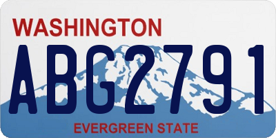 WA license plate ABG2791