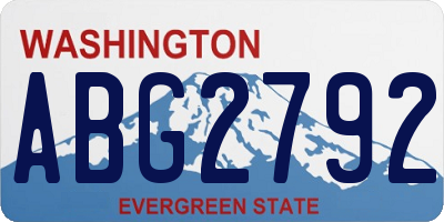 WA license plate ABG2792