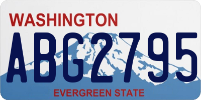 WA license plate ABG2795