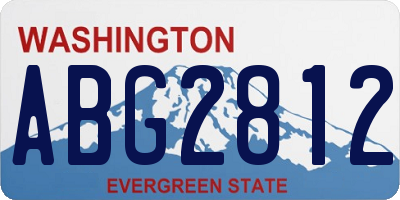 WA license plate ABG2812