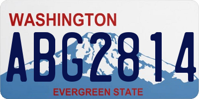 WA license plate ABG2814
