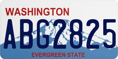 WA license plate ABG2825