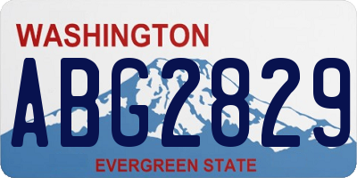 WA license plate ABG2829
