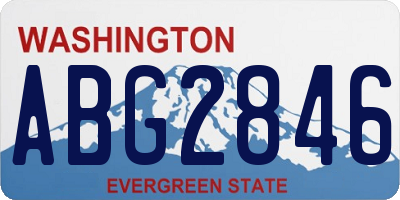WA license plate ABG2846