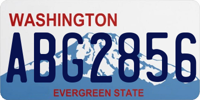WA license plate ABG2856