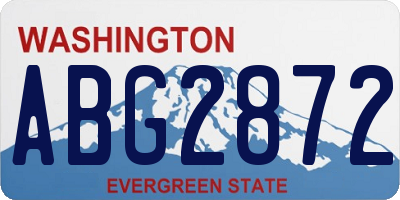 WA license plate ABG2872