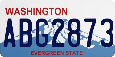 WA license plate ABG2873