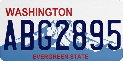 WA license plate ABG2895