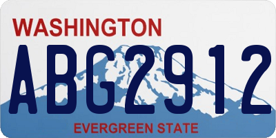 WA license plate ABG2912
