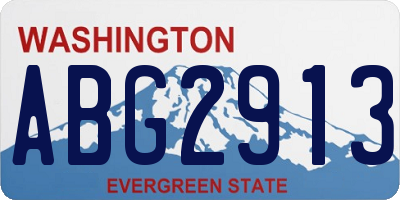 WA license plate ABG2913