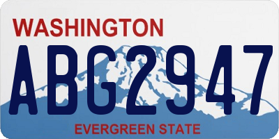 WA license plate ABG2947