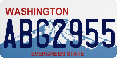 WA license plate ABG2955