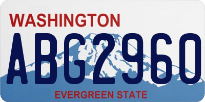 WA license plate ABG2960