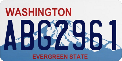 WA license plate ABG2961